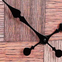Nástenné kovové hodiny vintage RD4562, hnedá 60cm